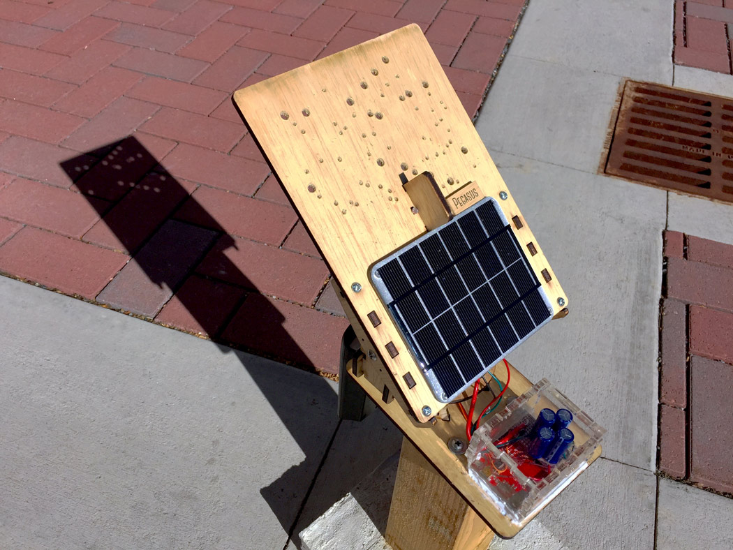 Solar tracking sculpture on Concrete